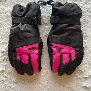 Gordini Black and Pink Winter Gloves